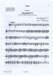 Quartett D-Dur op.20,3 : für Flöte, Violine, - Ignaz Joseph Pleyel