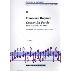 Canzon La porcia for soprano instrument - Francesco Rognoni Taeggio