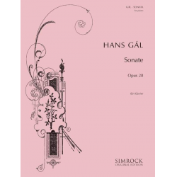 Sonate op.28 : für Klavier - Hans Gal