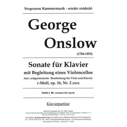 Sonate c-Moll Nr.2 op.16,2 für Violoncello und Klavier - George Onslow