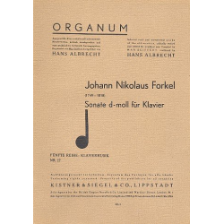 Sonate d-Moll : für Klavier - Johnann Nikolaus Forkel