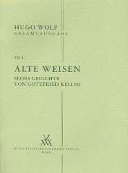 Alte Weisen 6 Gedichte von Gottfried Keller - Hugo Wolf