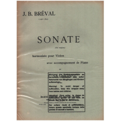 SONATE SOL MAJEUR POUR VIOLON AVEC - Jean Baptiste Breval