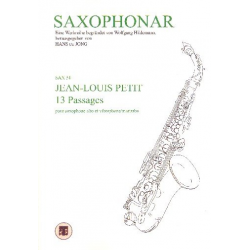 13 passages pour saxophone alto - Jean-Louis Petit