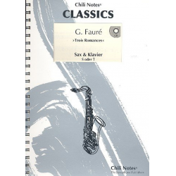 3 Romances (+CD) für Saxophon (S/T) - Gabriel Fauré