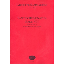 Sämtliche Sonaten Band 7 für Altblocklöte - Giuseppe Sammartini