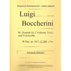 Quartett B-Dur Nr.86 op.58,3 G244 - Luigi Boccherini