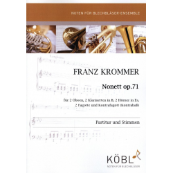 Nonett op.71 : für 2 Oboen, 2 Klarinetten, - Franz Krommer