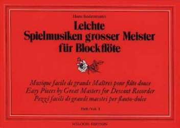 Leichte Spielmusiken für Blockflöte - Hans Bodenmann
