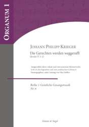 Die Gerechten werden weggerafft für gem Chor, Streicher und Orgel - Johann Philipp Krieger / Arr. Max Seiffert