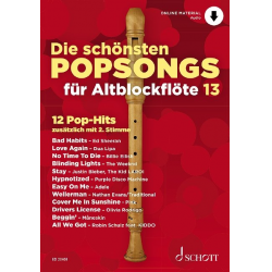 Die schönsten Popsongs für Alt-Blockflöte - Band 13 - Diverse / Arr. Uwe Bye