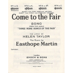 Easthope Martin: Come To The Fair In G Major