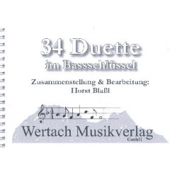 34 Duette im Baßschlüssel -Diverse / Arr.Horst Blaßl
