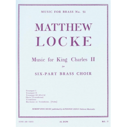 MUSIC FOR KING CHARLES 2 FOR - Matthew Locke
