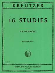 16 selected Studies : for trombone - Rodolphe Kreutzer