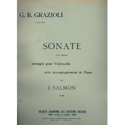 Sonate sol majeur pour violoncelle - Giovan Battista Grazioli