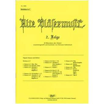 Alte Bläsermusik Heft 2 (3. Stimme Bb) Tenorhorn, Tenorsaxophon, Posaune