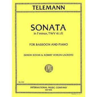Sonata in f-moll für Fagott (Bariton) & Klavier