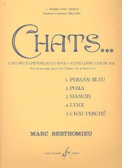 Chats pour 4 flutes (parties)