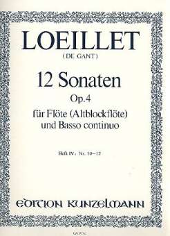 12 Sonaten op.4 Band 4 (Nr.10-12) :