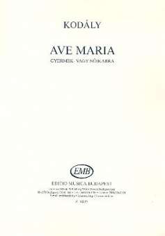 Ave Maria for female choir (SMezA)