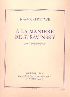 A la Manière de Stravinsky