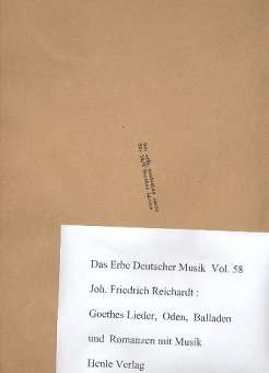 Goethes Lieder, Oden, Balladen und