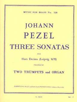 3 sonatas : pour 2 trumpets et orgue
