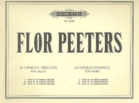 Choral Preludes op.70 : for organ