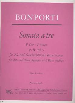 Sonata a tre F-Dur op.4,9 : für