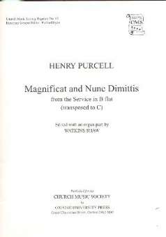 Magnificat and Nunc dimittis (transposition in C) :