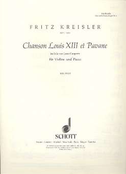 Chanson Louis XIII et Pavane