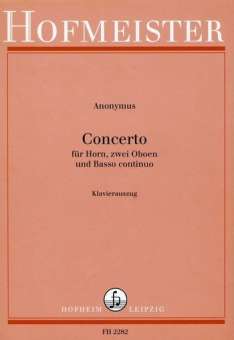 Concerto für Horn, 2 Oboen, B. c. / Fassung für Horn und Klavier (Orgel)