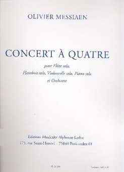 Concert à quatre : pour flute, oboe,