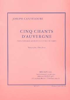 5 chants d'Auvergne : pour soprano, flute,