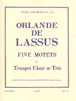 5 Motets : for 3 trumpets (trumpet choir)