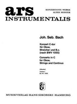 Konzert C-Dur nach BWV1055 :