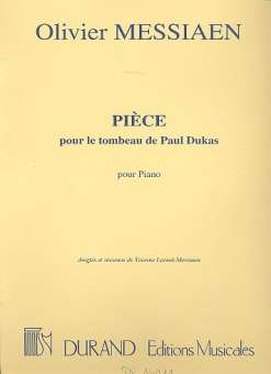 PIECE POUR LE TOMBEAU DE PAUL DUKAS