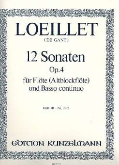 12 Sonaten op.4 Band 3 (Nr.7-9) :
