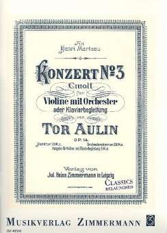 Konzert c-Moll Nr.3 op.14 für Violine und