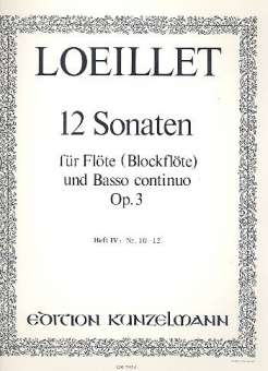 12 Sonaten op.3 Band 4 (Nr.10-12) :