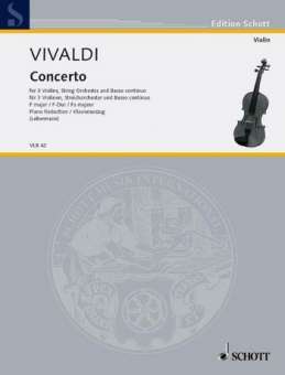 Konzert F-Dur RV551 für 3 Violinen und Streicher :
