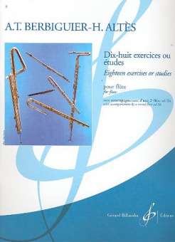 18 exercices ou études : pour flûte