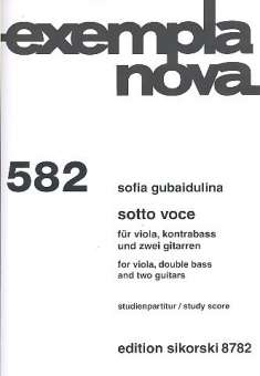 Sotto voce : für Viola, 2 Gitarren