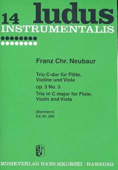 Trio C-Dur op.3,3: für Flöte, Violine und Viola