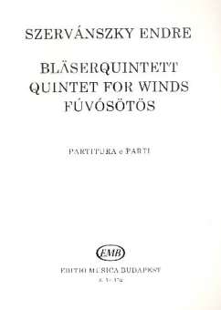 Quintett Nr.1 für Flöte, Oboe, Klarinette, Horn und Fagott