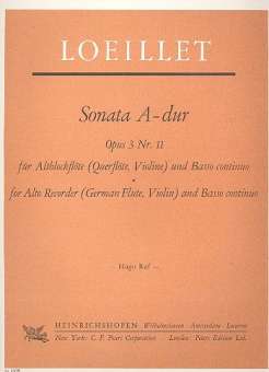 Sonata C-Dur op.3,11 : für Altblockflöte