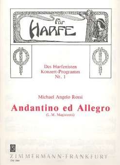 Andantino ed Allegro : für Harfe