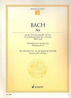 Air BWV1068 : für Klarinette und Klavier