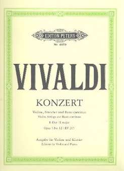 Konzert für Violine, Streicher und Basso continuo op. 3 Nr. 12 RV 265 (aus "L'estro armonico", Ausgabe für Violine und K
